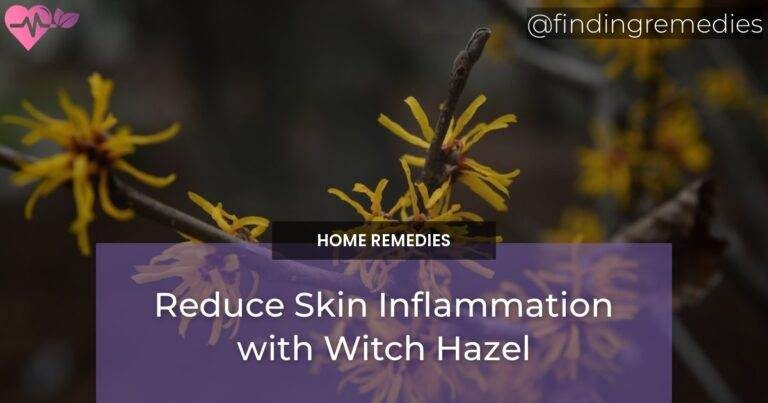 Reduce Skin Inflammation with Witch Hazel