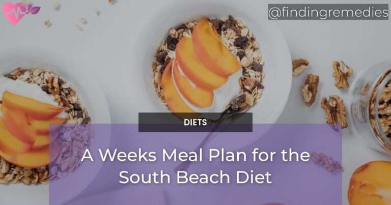 A Weeks Meal Plan for the South Beach Diet