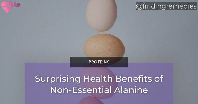 Surprising Health Benefits of Non-Essential Alanine