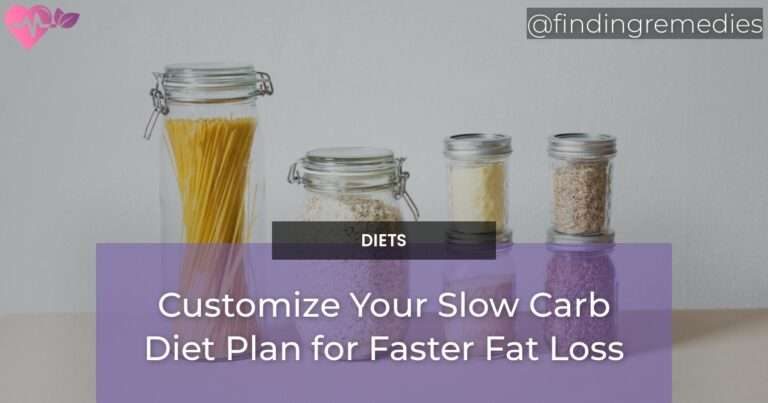 Customize Your Slow Carb Diet Plan for Faster Fat Loss