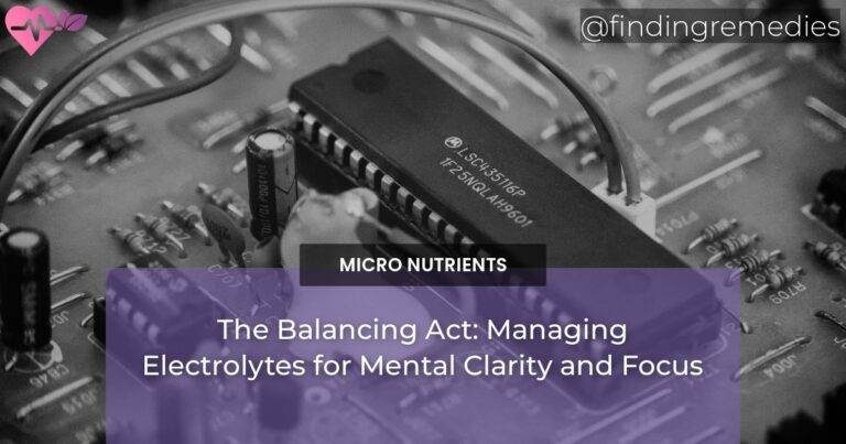 The Balancing Act: Managing Electrolytes for Mental Clarity and Focus