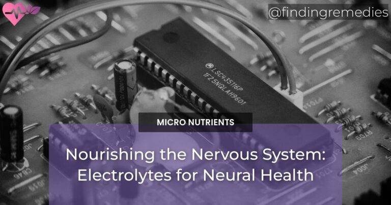 Nourishing the Nervous System: Electrolytes for Neural Health