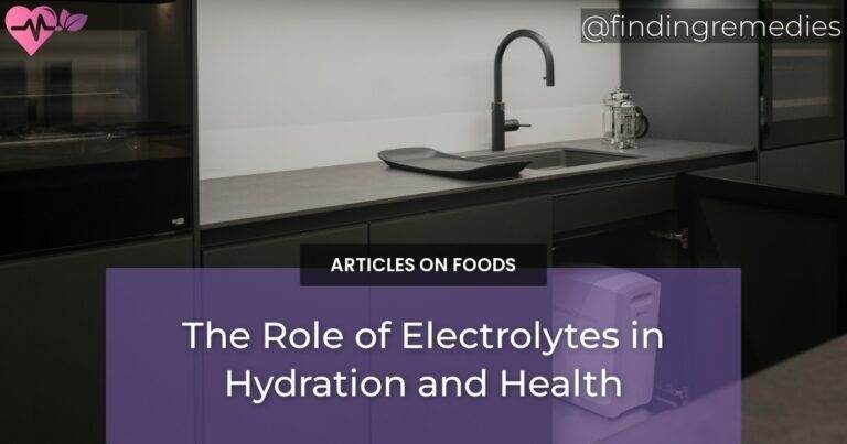 The Role of Electrolytes in Hydration and Health
