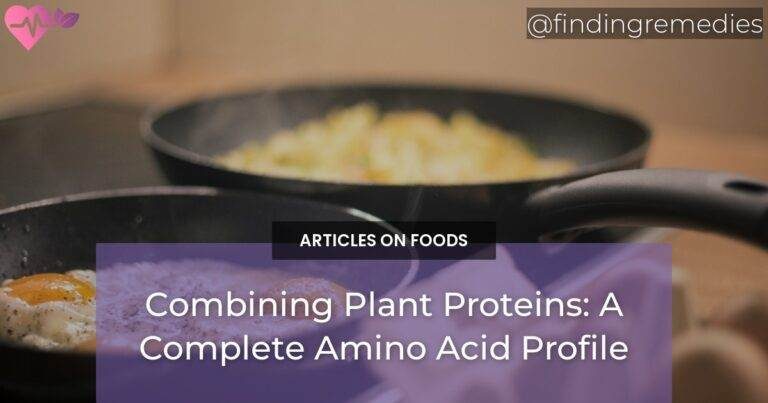 Combining Plant Proteins: A Complete Amino Acid Profile