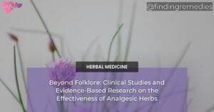 Beyond Folklore: Clinical Studies and Evidence-Based Research on the Effectiveness of Analgesic Herbs