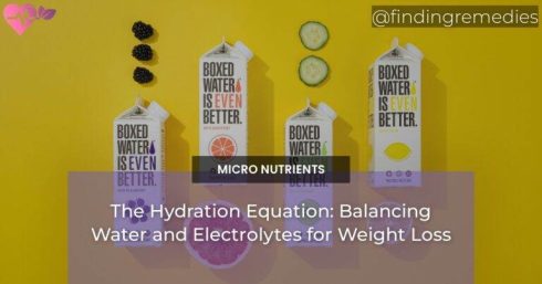 The Hydration Equation: Balancing Water and Electrolytes for Weight Loss